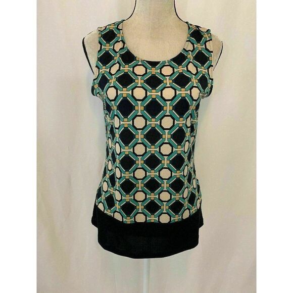 Banana Republic Green Blue Ivory tank top - Picture 1 of 6